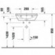 Duravit lavabo D-NEO m ÜL m HLB 1 trou robinetterie 550x440mm blanc