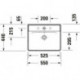 Duravit lavabo D-NEO m ÜL m HLB 1 trou robinetterie 550x440mm blanc