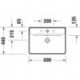 Duravit Waschtisch D-NEO m ÜL m HLB 1 Hahnloch 600x440mm weiß