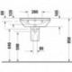 Duravit Waschtisch D-NEO m ÜL m HLB 1 Hahnloch 600x440mm weiß