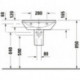 Duravit Waschtisch D-NEO m ÜL m HLB 1 Hahnloch 600x440mm weiß
