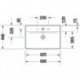 Duravit lavabo D-NEO m ÜL m HLB 1 trou robinetterie 650x440mm blanc
