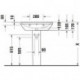 Duravit lavabo D-NEO m ÜL m HLB 1 trou robinetterie 650x440mm blanc