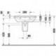 Duravit lavabo D-NEO m ÜL m HLB 1 trou robinetterie 650x440mm blanc