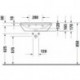 Duravit lavabo D-NEO m ÜL m HLB 1 trou robinetterie 650x440mm blanc