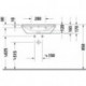Duravit lavabo D-NEO m ÜL m HLB 1 trou robinetterie 650x440mm blanc