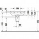 Duravit lavabo D-NEO m ÜL m HLB 1 trou robinetterie 650x440mm blanc
