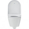 Ensemble WC suspendu Duravit D-NEO à fond creux sans rebord avec abattant WC blanc