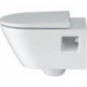 Ensemble WC suspendu Duravit D-NEO à fond creux sans rebord avec abattant WC blanc