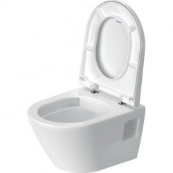 Duravit Wand-WC-Set D-NEO Compact Tiefspüler rimless mit WC-Sitz weiß