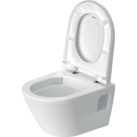 Duravit Wand-WC-Set D-NEO Compact Tiefspüler rimless mit WC-Sitz weiß