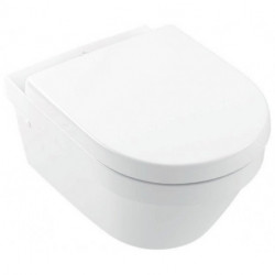 WC suspendu ARCHITECTURA profond. 370x530mm.V&B DirectFlush connaît C+