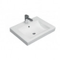 Vasque à encastrer V&B Compact O.NOVO 600 x 465 mm avec trop-plein et trou de robinetterie, blanche