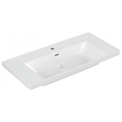 Lavabo à poser SUBWAY 3.0 1000x470mm V&B avec trop-plein avec trou pour robinetterie blanc