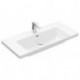 Lavabo à poser SUBWAY 3.0 1000x470mm V&B avec trop-plein avec trou pour robinet blanc C+
