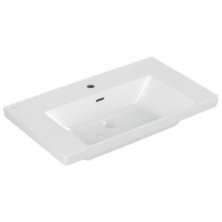 Vasque à poser SUBWAY 3.0 800x470mm V&B avec trop-plein avec trou pour robinet blanc