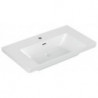 Vasque à poser SUBWAY 3.0 800x470mm V&B avec trop-plein avec trou pour robinet blanc