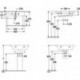 Vasque à poser V&B SUBWAY 3.0 600x470mm avec trop-plein avec trou pour robinet blanc C+