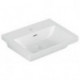 Lavabo V&B SUBWAY 3.0 550x440mm avec trop-plein avec trou pour robinet blanc