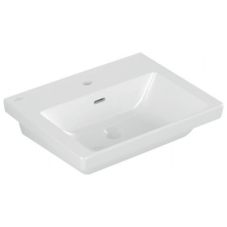 Lavabo V&B SUBWAY 3.0 550x440mm avec trop-plein avec trou pour robinet blanc