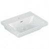 Lavabo V&B SUBWAY 3.0 550x440mm avec trop-plein avec trou pour robinet blanc