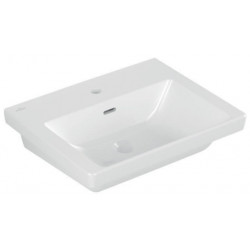 Lavabo V&B SUBWAY 3.0 550x440mm avec trop-plein avec trou pour robinet blanc C+