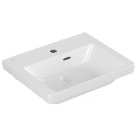 Lavabo V&B SUBWAY 3.0 500x400mm avec trop-plein avec trou pour robinet blanc