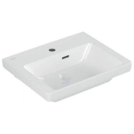 Lavabo V&B SUBWAY 3.0 500x400mm avec trop-plein avec trou pour robinet blanc C+