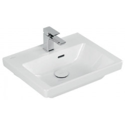 Lavabo V&B SUBWAY 3.0 500x400mm avec trop-plein avec trou pour robinet blanc C+