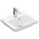 Lavabo V&B SUBWAY 3.0 450x370mm avec trop-plein avec trou pour robinet blanc C+