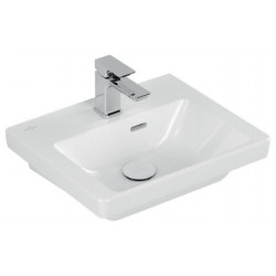 Lavabo V&B SUBWAY 3.0 450x370mm avec trop-plein avec trou pour robinet blanc C+