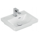Lavabo V&B SUBWAY 3.0 450x370mm avec trop-plein avec trou pour robinet blanc C+