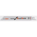 Lame de scie sabre pour bois avec métal, coupe droite fine, Réf. Bosch : S 922 HF, Qualité de lame de scie BiM, Long. totale 150 mm, Pas de dents : 2,5 mm