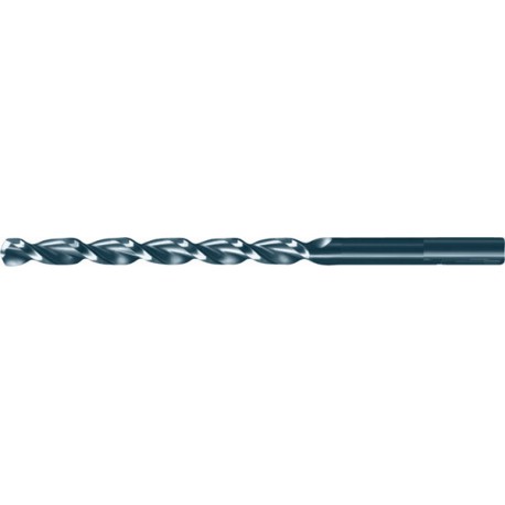 Foret hélicoïdal avec queue cylindrique longue, en acier à coupe rapide à 5 % de cobalt, type RTF, DIN 340, profil rectifié, surface sans revêtement, Ø h8