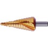 Foret étagé universel, goujure hélicoïdale, revêtement TiN, Long. de l'étage : 4 mm, Long. totale 98 mm, Ø queue h8 : 10 mm