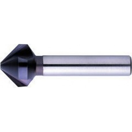 Fraise conique 90°, à chanfreiner et ébavurer, en acier à coupe rapide, DIN 335-C, revêtement TiAIN, Ø nominal : 25,0 mm, Plus petit Ø 3,8 mm