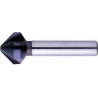 Fraise conique 90°, à chanfreiner et ébavurer, en acier à coupe rapide, DIN 335-C, revêtement TiAIN, Ø nominal : 25,0 mm, Plus petit Ø 3,8 mm