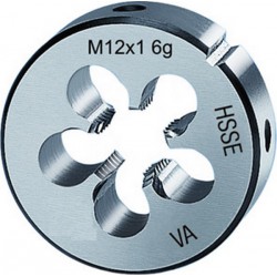 Filière métrique à pas fin, HSS-E, Filetage : M24, Pas 1,50 mm, Ø extérieur x hauteur 55 x 16 mm