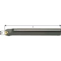 Barre d'alésage à filetage ISO pour l'usinage intérieur, Désignation : SIL 0013 M 16, Ø de queue 16 mm, Ø queue décalée 13 mm, Dimensions l : 150 mm