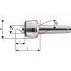 Pointe tournante, Taille : 110, MK 5, a 129,0 mm, b : 90 mm, d : 40 mm, g : 44,399 mm, k : 50,5 mm, Ecart de concentricité maximum : 0,005 mm