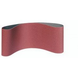Bande abrasive, de 100 x 610 mm avec un dense poudrage au corindon, Grain : 180