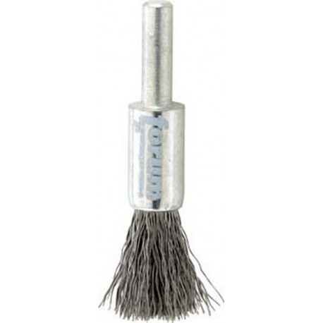 Brosse-pinceau, fil d'acier trempé, ondulé, Ø de la brosse : 25 mm, Long. de la garniture 25 mm, Epaisseur du fil 0,30 mm, Vitesse maxi. : 18000 tr/mn