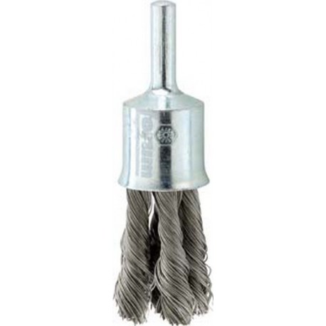 Brosse-pinceau, fil d'acier trempé, torsadé, Ø de la brosse : 23 mm, Long. de la garniture 29 mm, Epaisseur du fil 0,35 mm, Vitesse maxi. : 20000 tr/mn