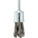 Brosse-pinceau, fil d'acier trempé, torsadé, Ø de la brosse : 23 mm, Long. de la garniture 29 mm, Epaisseur du fil 0,35 mm, Vitesse maxi. : 20000 tr/mn