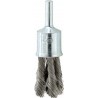 Brosse-pinceau, fil d'acier trempé, torsadé, Ø de la brosse : 23 mm, Long. de la garniture 29 mm, Epaisseur du fil 0,35 mm, Vitesse maxi. : 20000 tr/mn