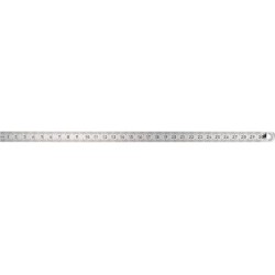 Règle graduée en acier, Long. : 300 mm, Larg. : 30 mm, Epaisseur 1,0 mm, Graduation du bord supérieur : 1/2 mm, Graduation du bord inférieur : 1/1 mm