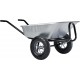 Brouette Expert Twin Galv. 150 L, Roue gonflable