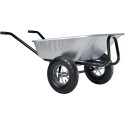 Brouette Expert Twin Galv. 150 L, Roue gonflable