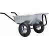 Brouette Expert Twin Galv. 150 L, Roue gonflable
