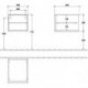 Armoire d'extension LEGATO 400 x 340 x 500 mm gauche, blanc brillant